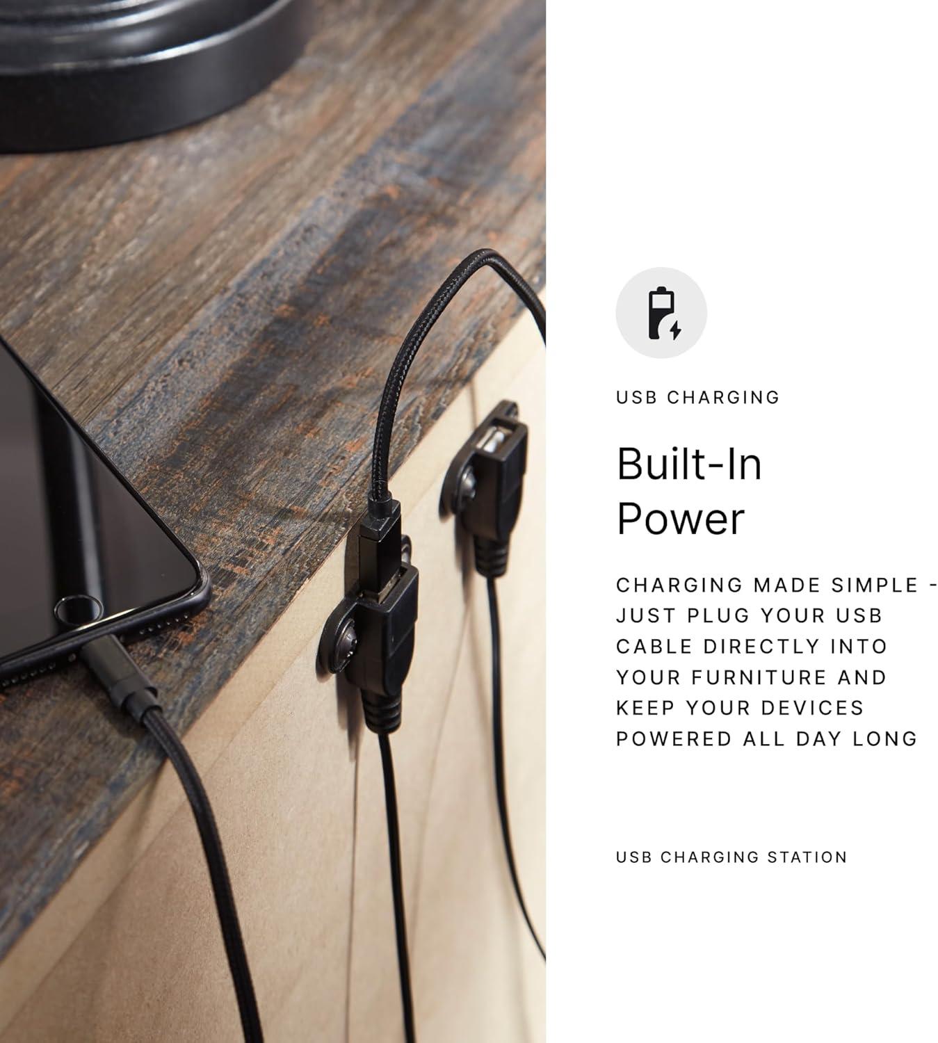 imageSignature Design by Ashley Head Up Only Foundation Traditional Adjustable Head Base with USB Ports and Remote Control King Dark Gray