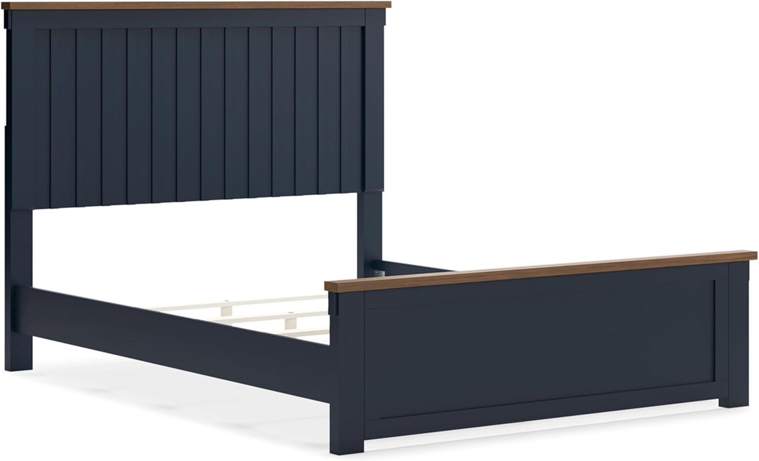 imageSignature Design by Ashley Landocken Classic Panel Headboard Full BlueQueen