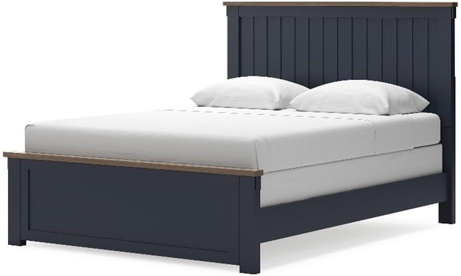 imageSignature Design by Ashley Landocken Classic Panel Headboard Full BlueQueen