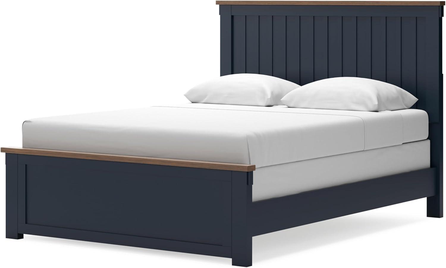 imageSignature Design by Ashley Landocken Classic Panel Headboard Full BlueQueen