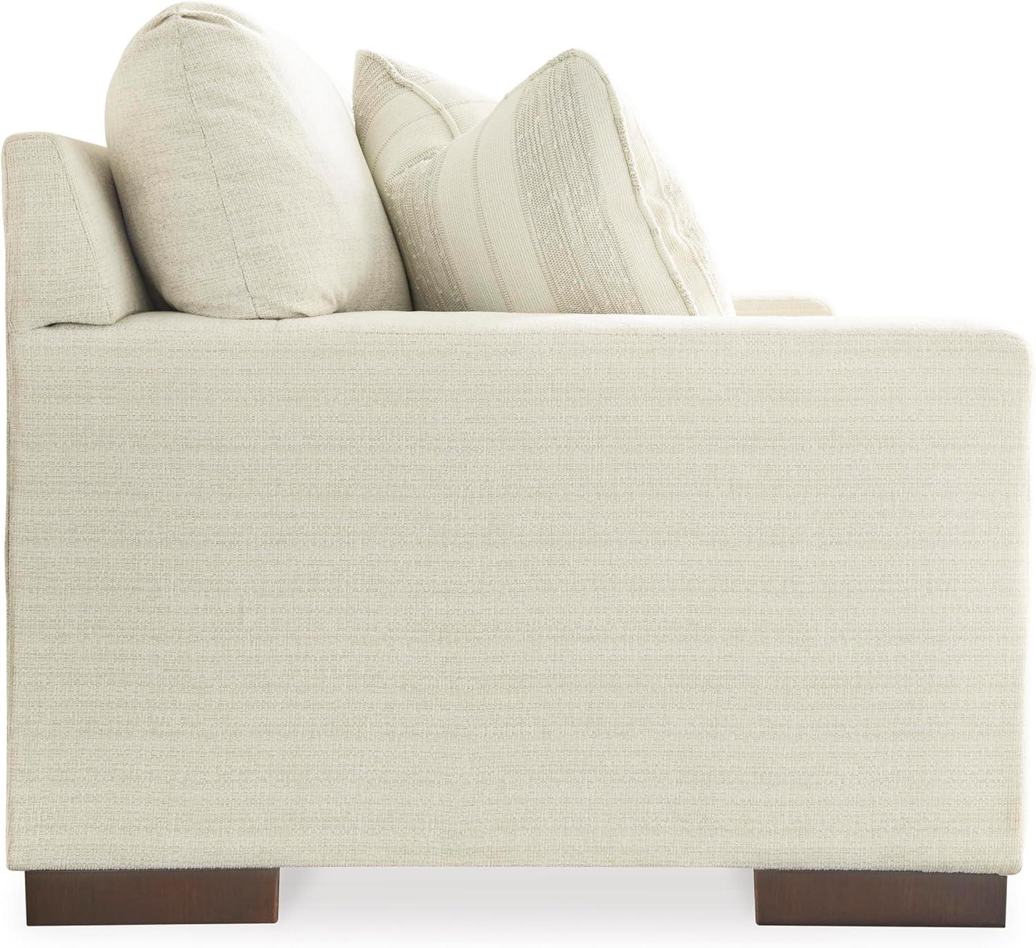 imageSignature Design by Ashley Maggie Contemporary Upholstered Sofa with Accent Pillows OffWhiteOffwhite