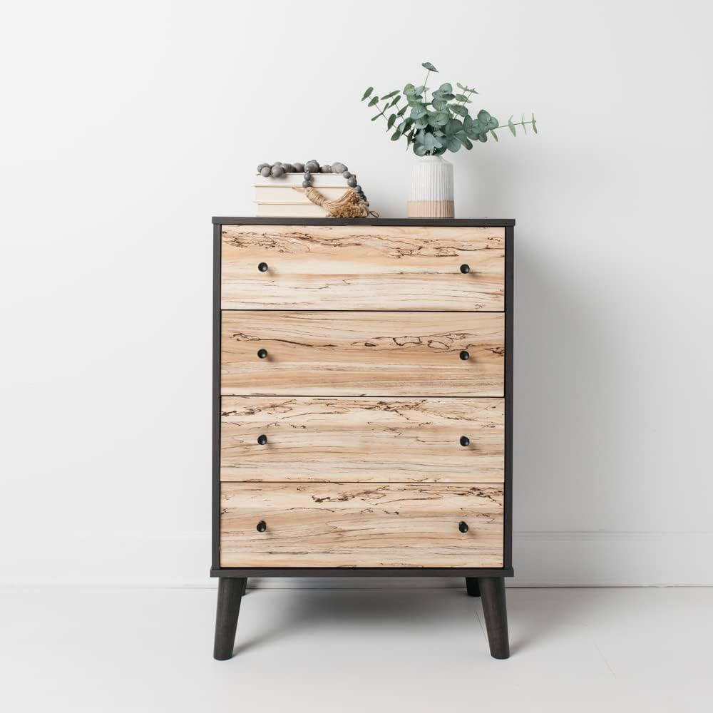 imageSignature Design by Ashley Piperton 5 Drawer Chest Black ampamp Light BrownNaturalBlack