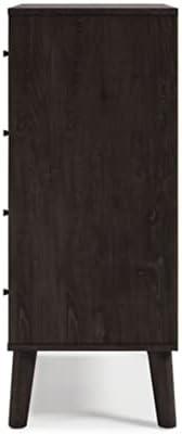 imageSignature Design by Ashley Piperton 5 Drawer Chest Black ampamp Light BrownNaturalBlack