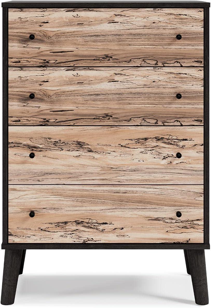 imageSignature Design by Ashley Piperton 5 Drawer Chest Black ampamp Light BrownNaturalBlack