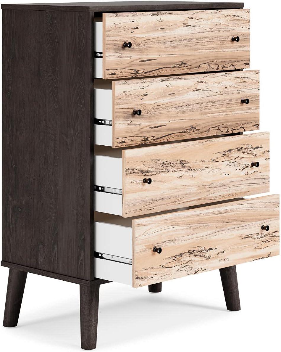 imageSignature Design by Ashley Piperton 5 Drawer Chest Black ampamp Light BrownNaturalBlack