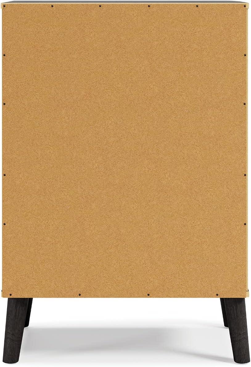 imageSignature Design by Ashley Piperton 5 Drawer Chest Black ampamp Light BrownNaturalBlack