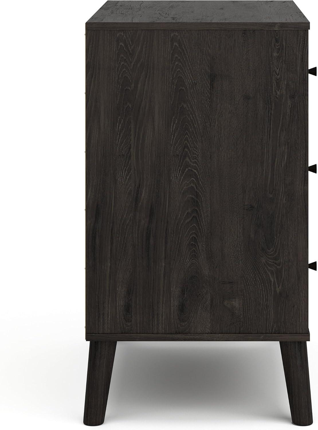 imageSignature Design by Ashley Piperton 5 Drawer Chest Black ampamp Light BrownNaturalBrown
