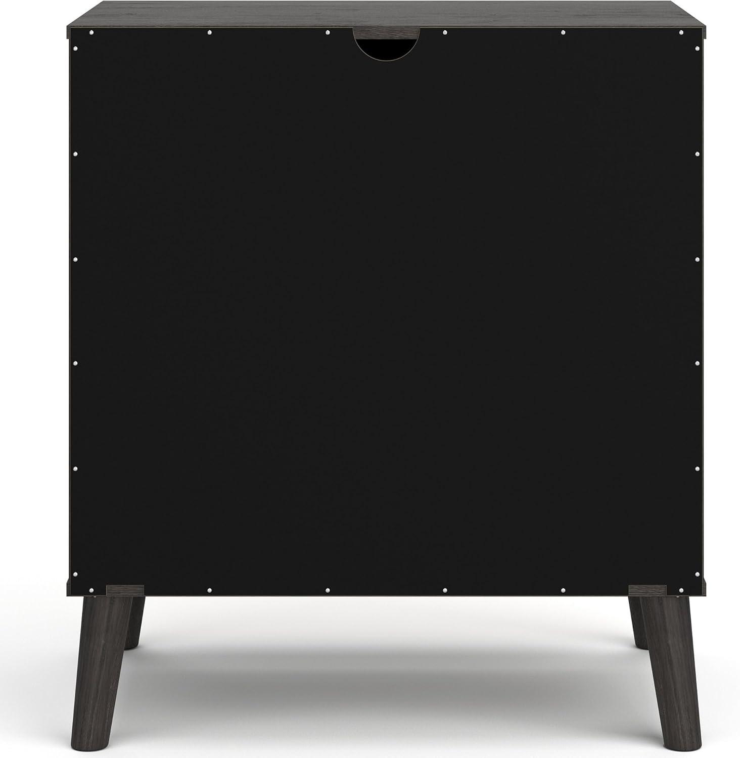 imageSignature Design by Ashley Piperton 5 Drawer Chest Black ampamp Light BrownNaturalBrown
