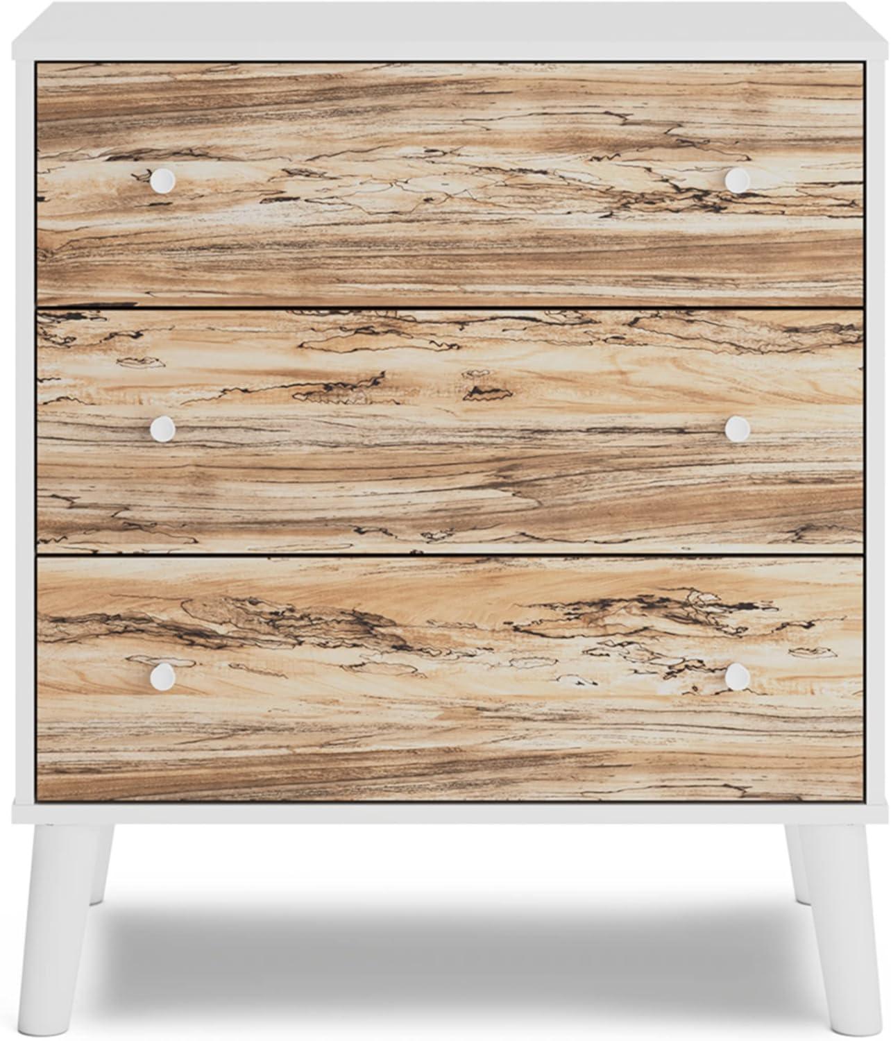 imageSignature Design by Ashley Piperton 5 Drawer Chest Black ampamp Light BrownWhiteNatural