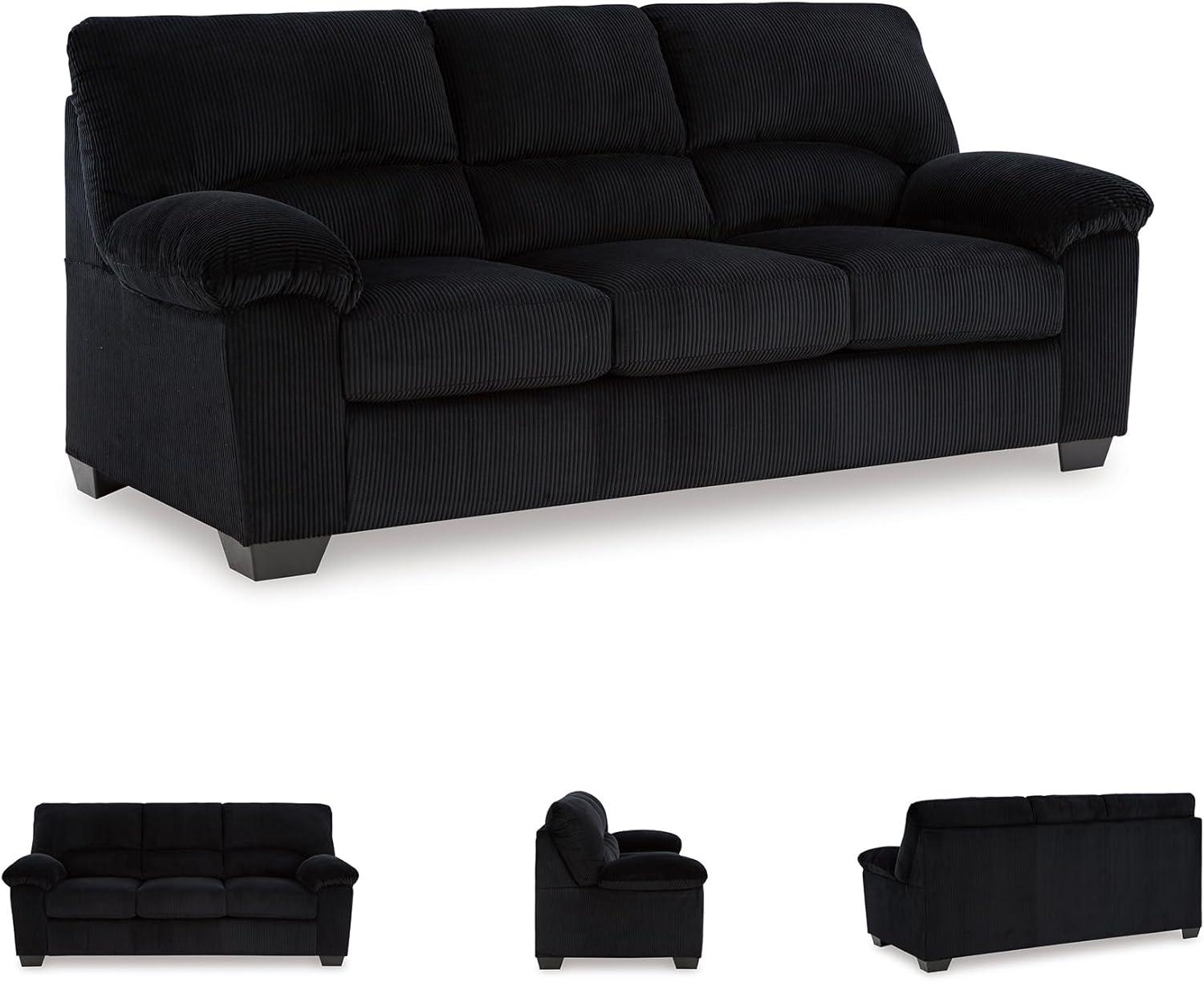 imageSignature Design by Ashley SimpleJoy Modern Sofa for Living Room BlackBlack