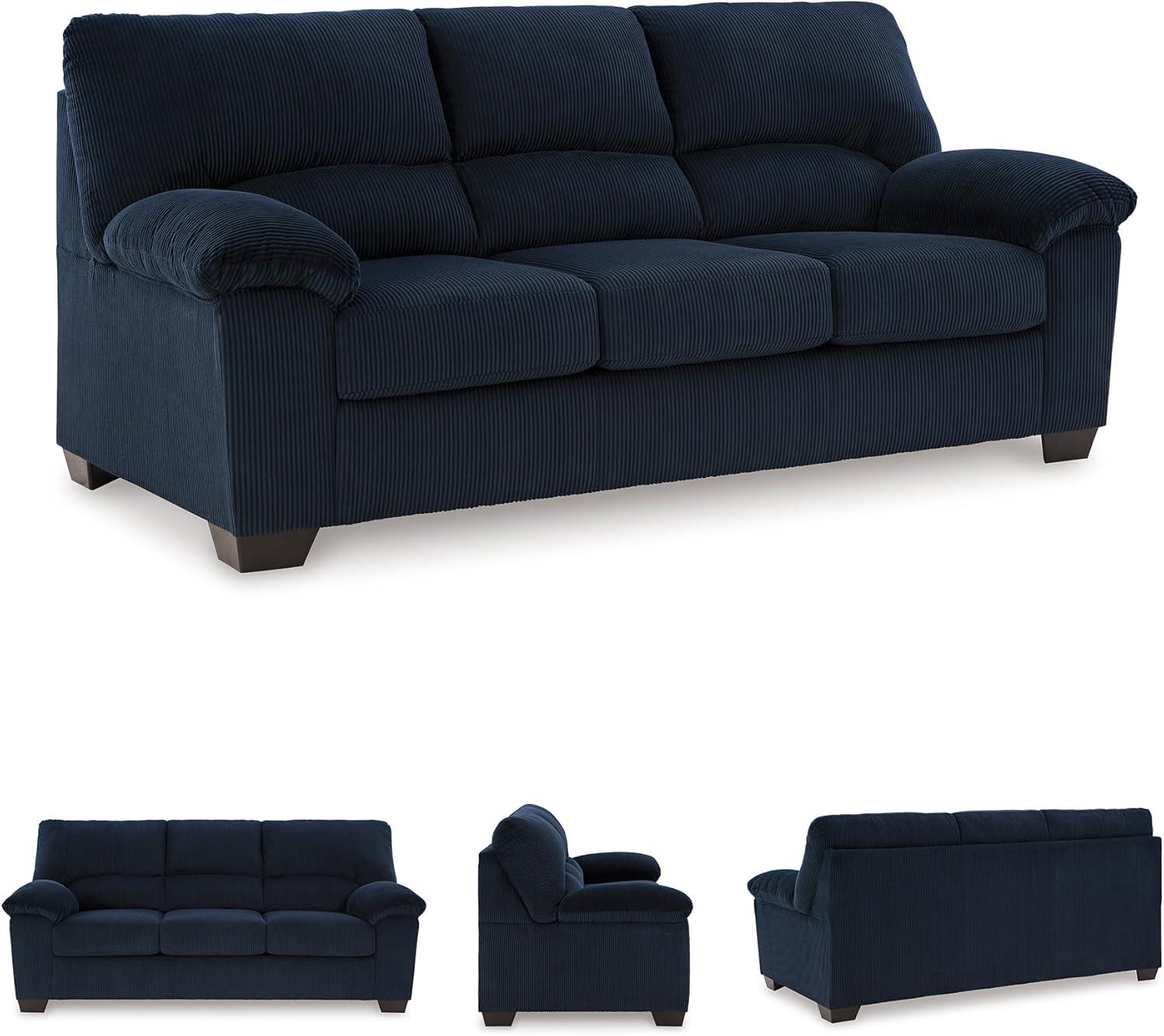 imageSignature Design by Ashley SimpleJoy Modern Sofa for Living Room BlackBlue