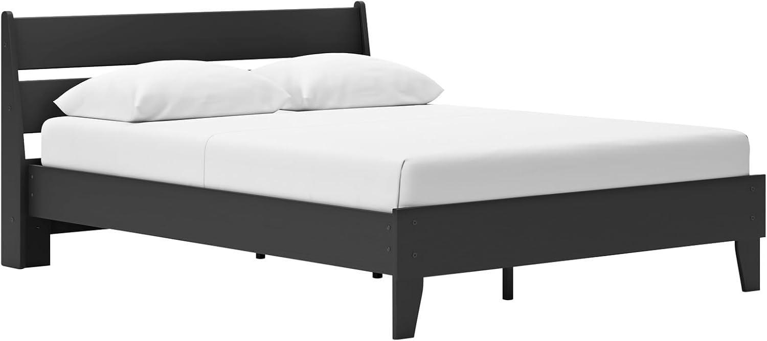imageSignature Design by Ashley Socalle Casual Twin Platform Bed with Metal Slats No Box Spring Needed BlackBlack
