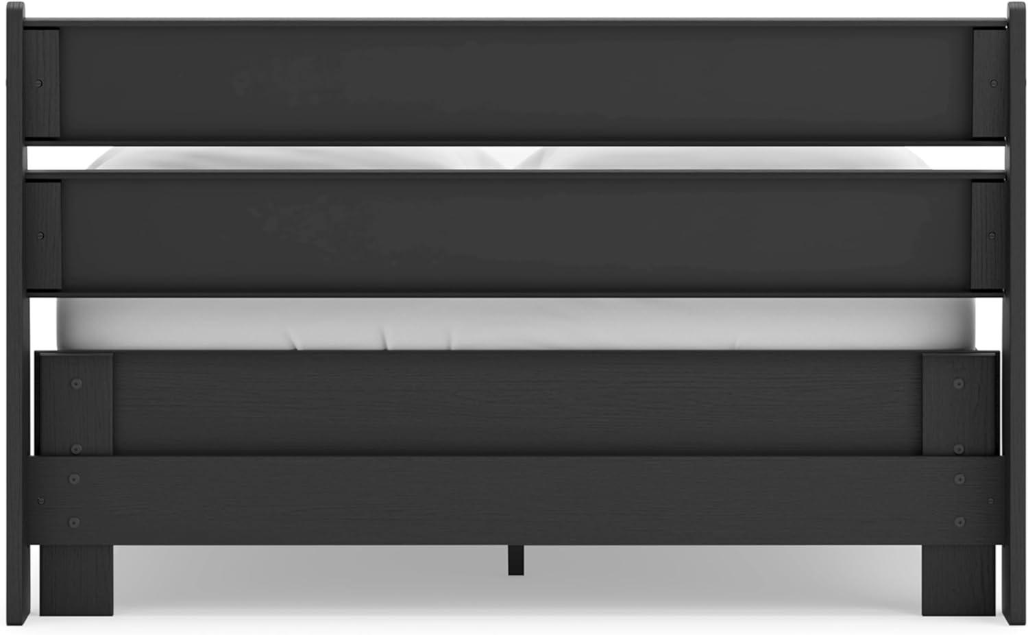 imageSignature Design by Ashley Socalle Casual Twin Platform Bed with Metal Slats No Box Spring Needed BlackBlack