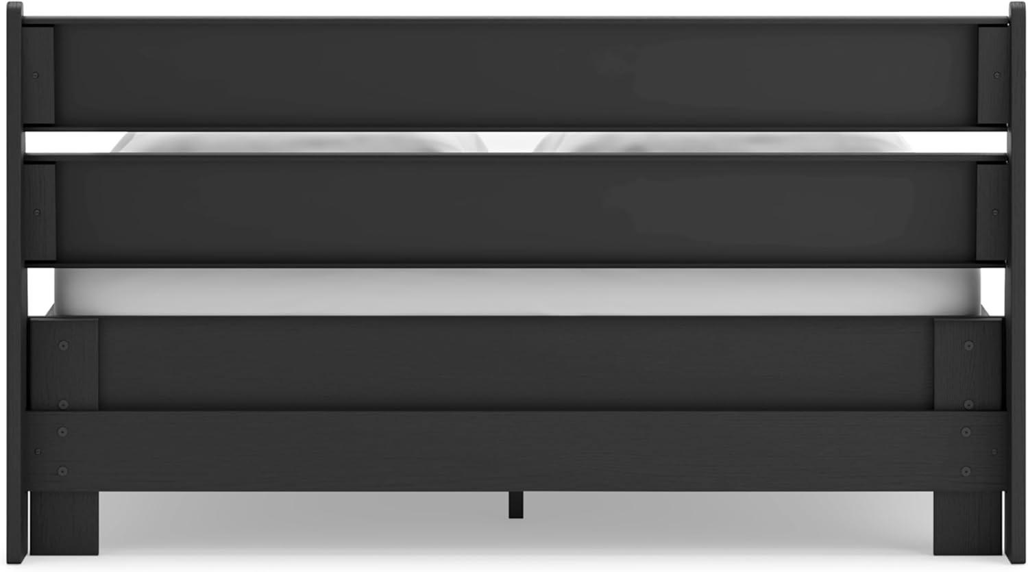 imageSignature Design by Ashley Socalle Casual Twin Platform Bed with Metal Slats No Box Spring Needed BlackBlack