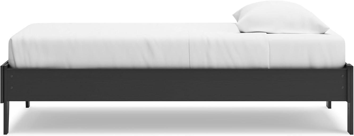 imageSignature Design by Ashley Socalle Casual Twin Platform Bed with Metal Slats No Box Spring Needed BlackBlack