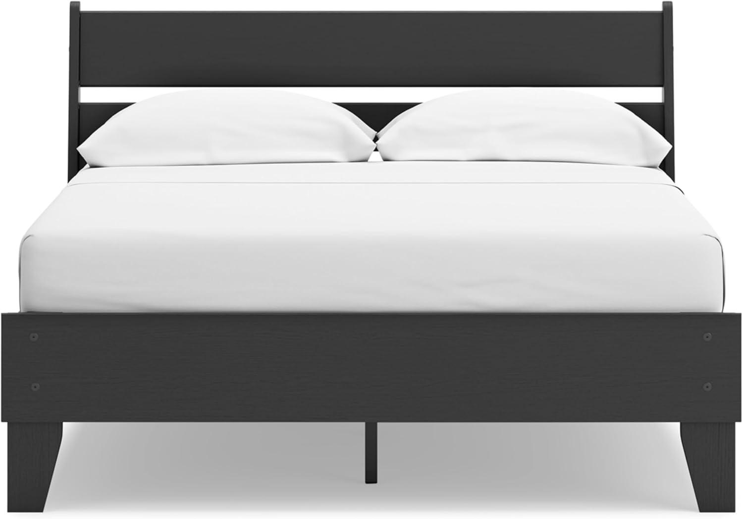 imageSignature Design by Ashley Socalle Casual Twin Platform Bed with Metal Slats No Box Spring Needed BlackBlack