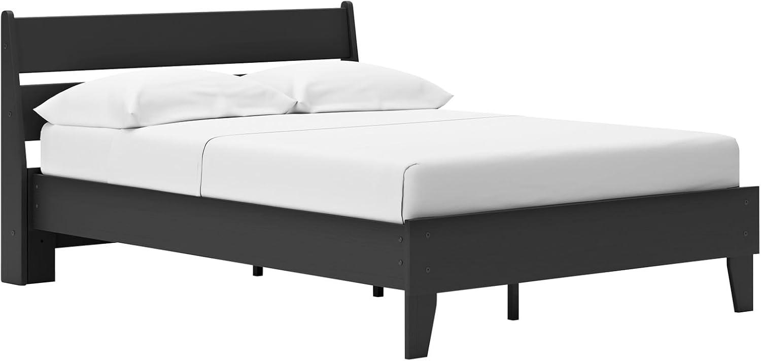 imageSignature Design by Ashley Socalle Casual Twin Platform Bed with Metal Slats No Box Spring Needed BlackBlack