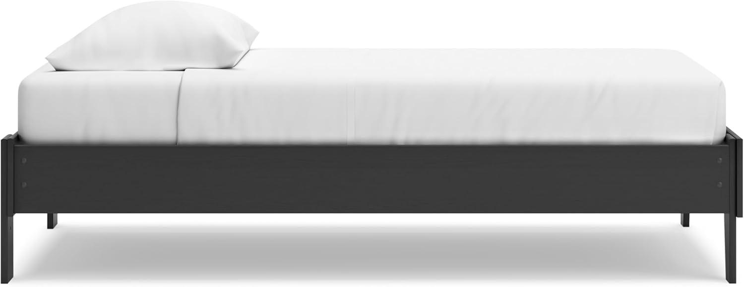 imageSignature Design by Ashley Socalle Casual Twin Platform Bed with Metal Slats No Box Spring Needed BlackBlack