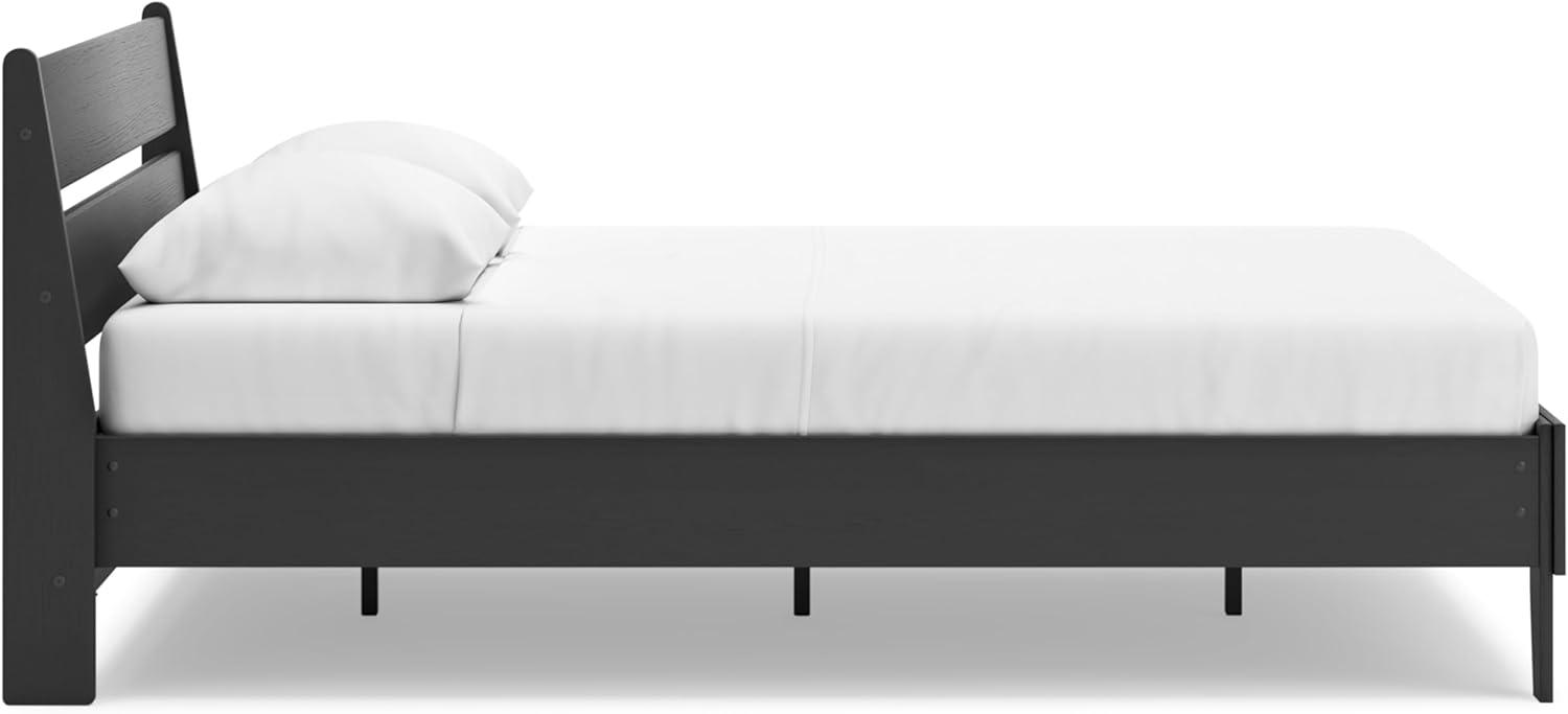 imageSignature Design by Ashley Socalle Casual Twin Platform Bed with Metal Slats No Box Spring Needed BlackBlack