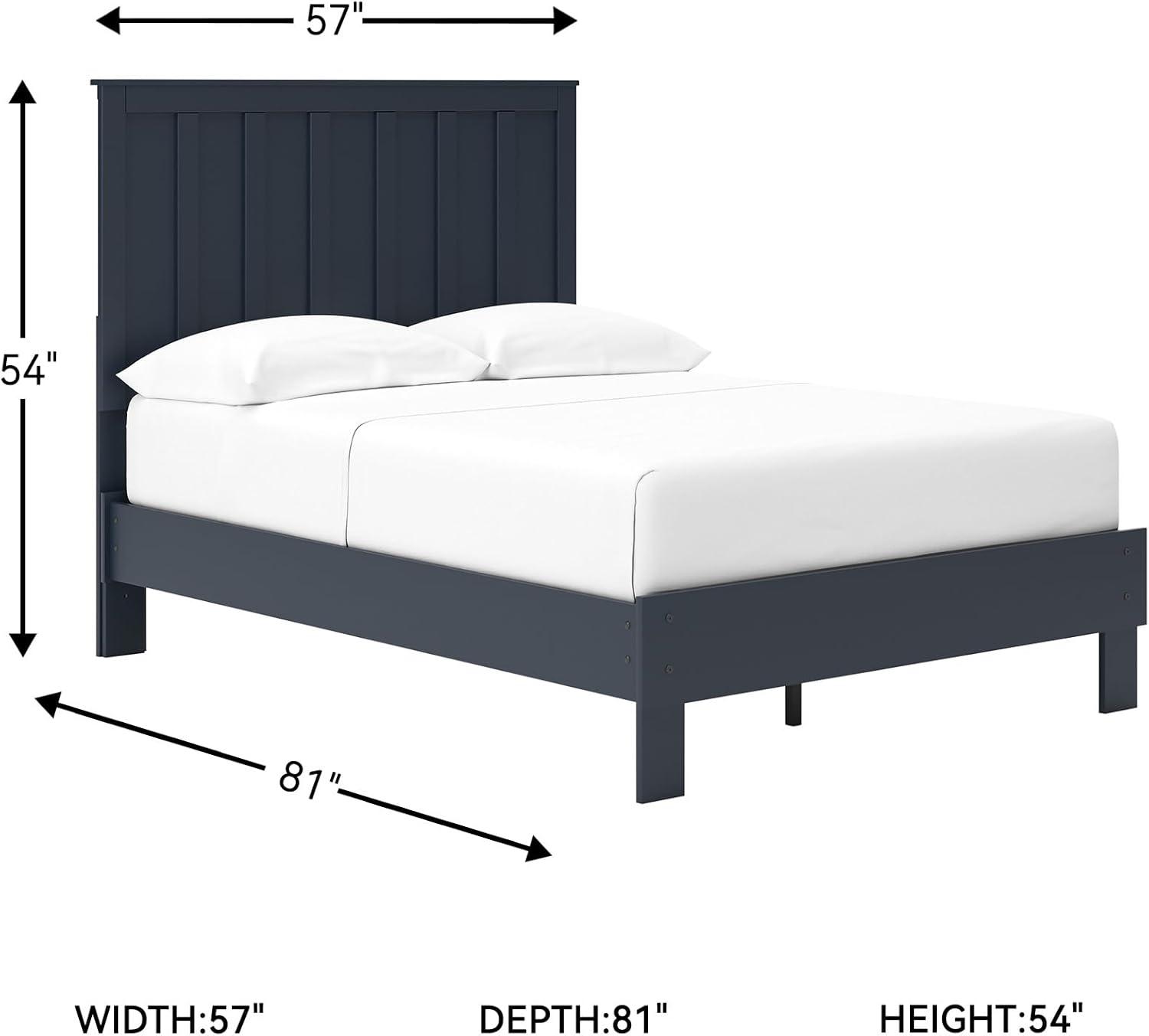 imageSignature Design by Ashley Socalle Casual Twin Platform Bed with Metal Slats No Box Spring Needed BlackBlue
