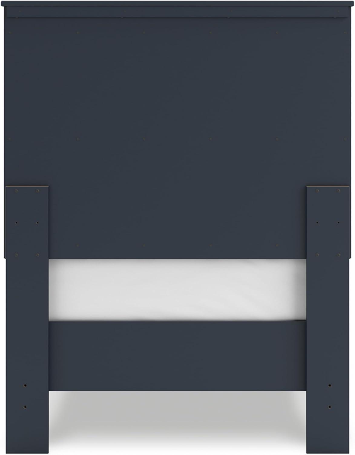 imageSignature Design by Ashley Socalle Casual Twin Platform Bed with Metal Slats No Box Spring Needed BlackBlue