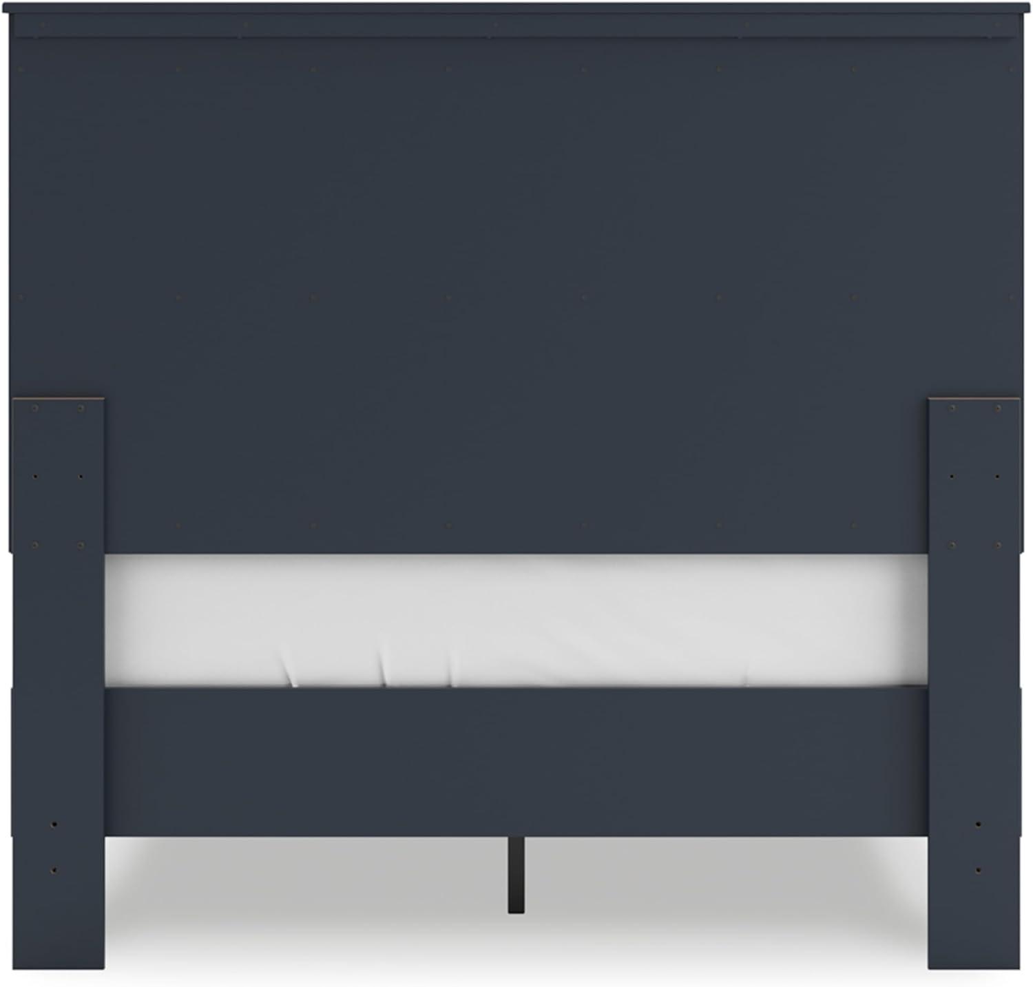imageSignature Design by Ashley Socalle Casual Twin Platform Bed with Metal Slats No Box Spring Needed BlackBlue