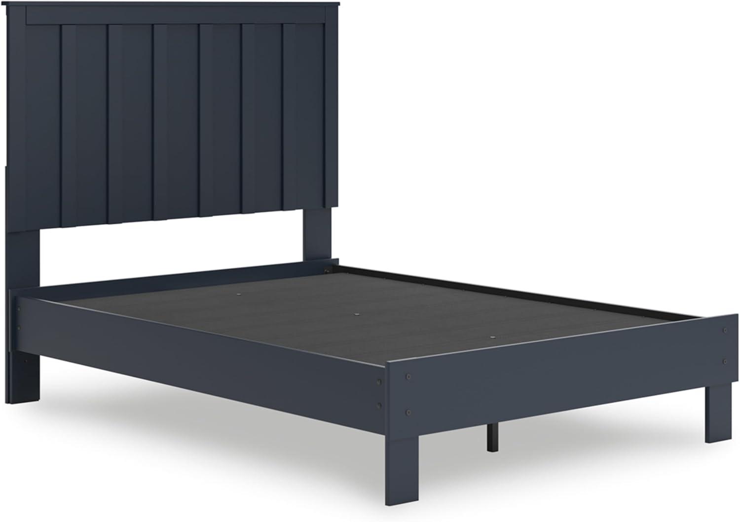 imageSignature Design by Ashley Socalle Casual Twin Platform Bed with Metal Slats No Box Spring Needed BlackBlue