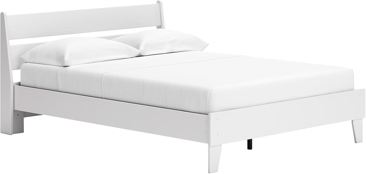 imageSignature Design by Ashley Socalle Casual Twin Platform Bed with Metal Slats No Box Spring Needed BlackWhite