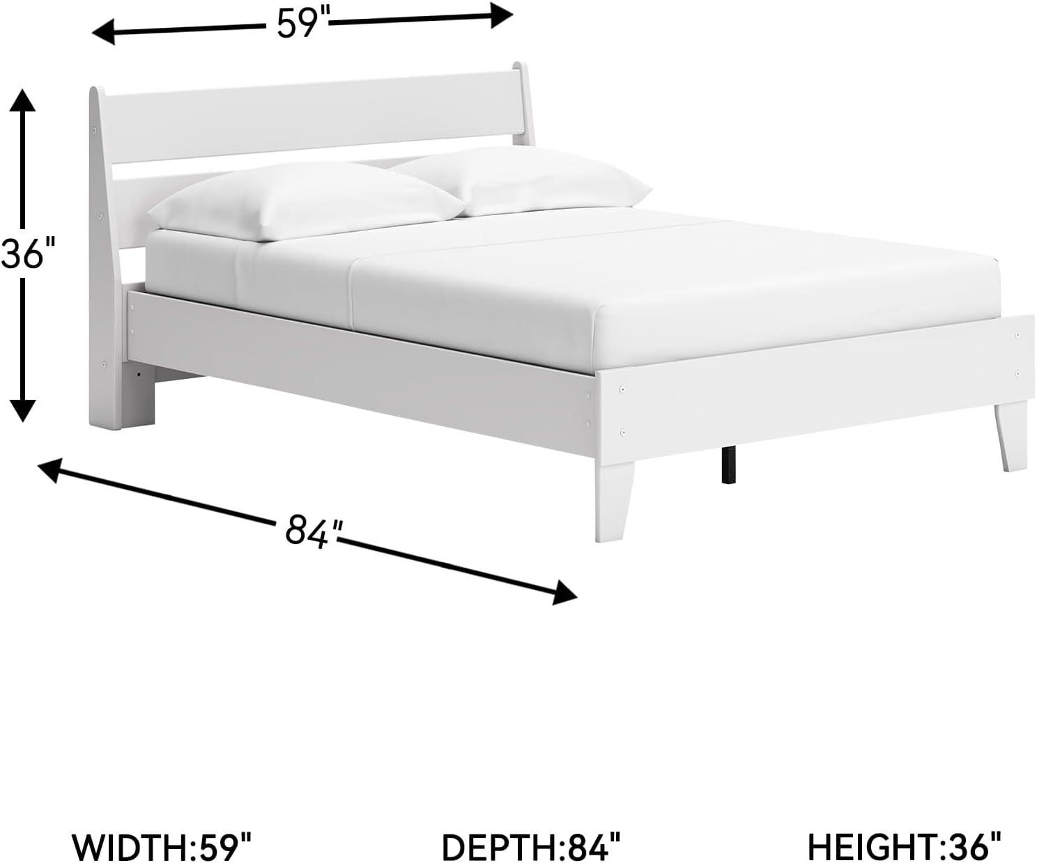 imageSignature Design by Ashley Socalle Casual Twin Platform Bed with Metal Slats No Box Spring Needed BlackWhite