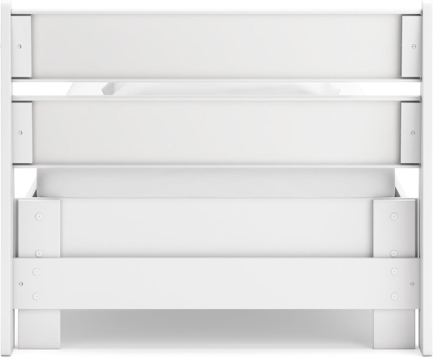 imageSignature Design by Ashley Socalle Casual Twin Platform Bed with Metal Slats No Box Spring Needed BlackWhite