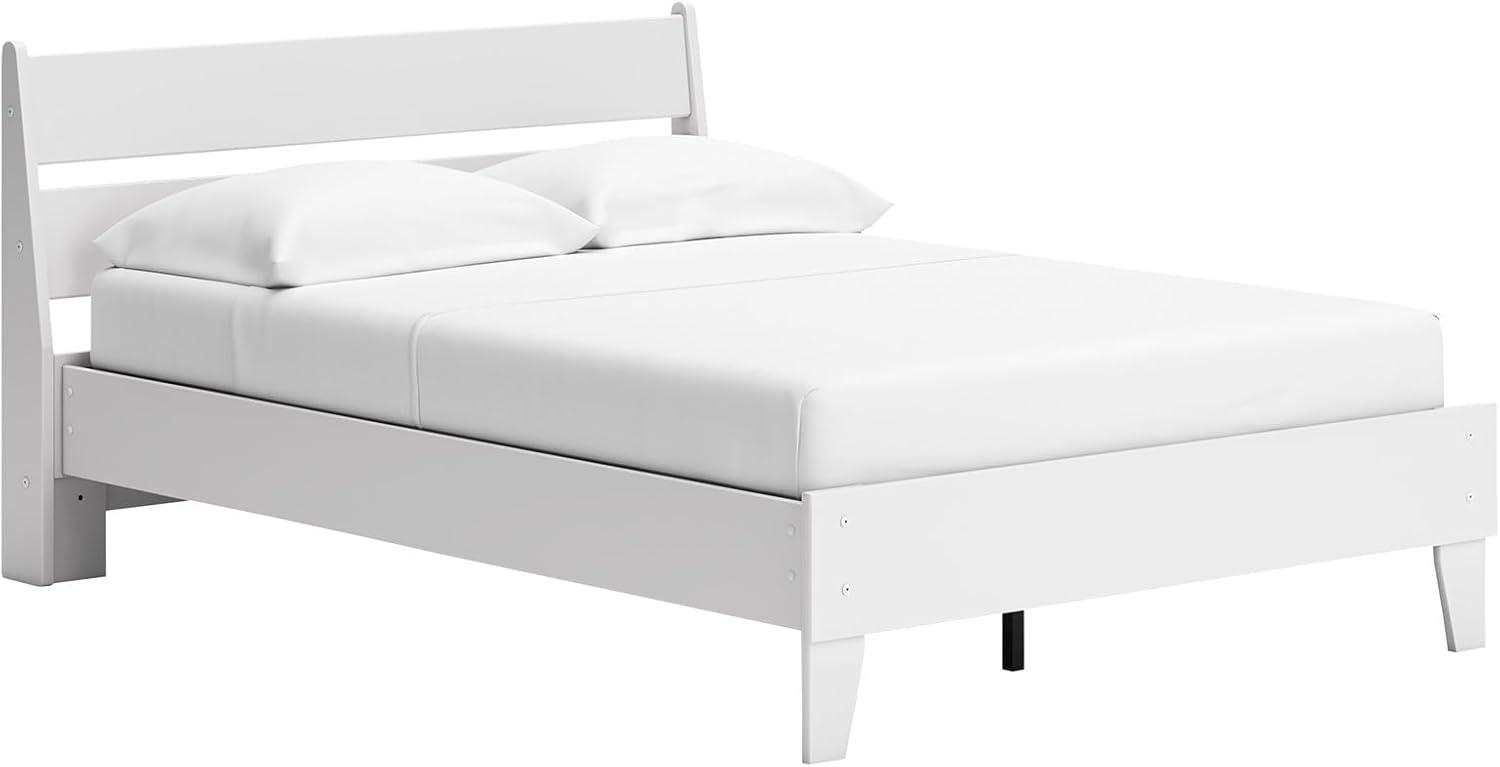 imageSignature Design by Ashley Socalle Casual Twin Platform Bed with Metal Slats No Box Spring Needed BlackWhite