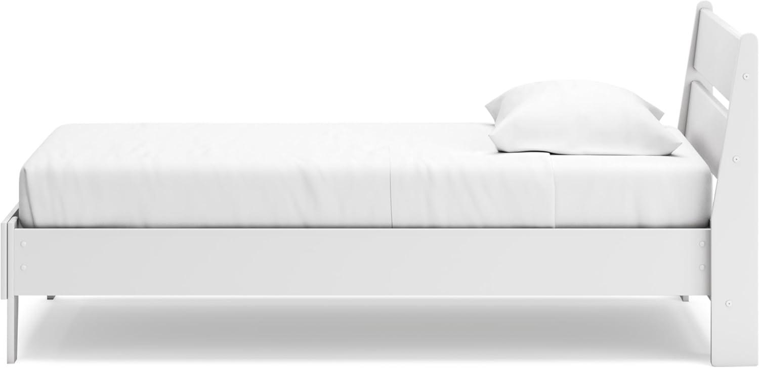 imageSignature Design by Ashley Socalle Casual Twin Platform Bed with Metal Slats No Box Spring Needed BlackWhite