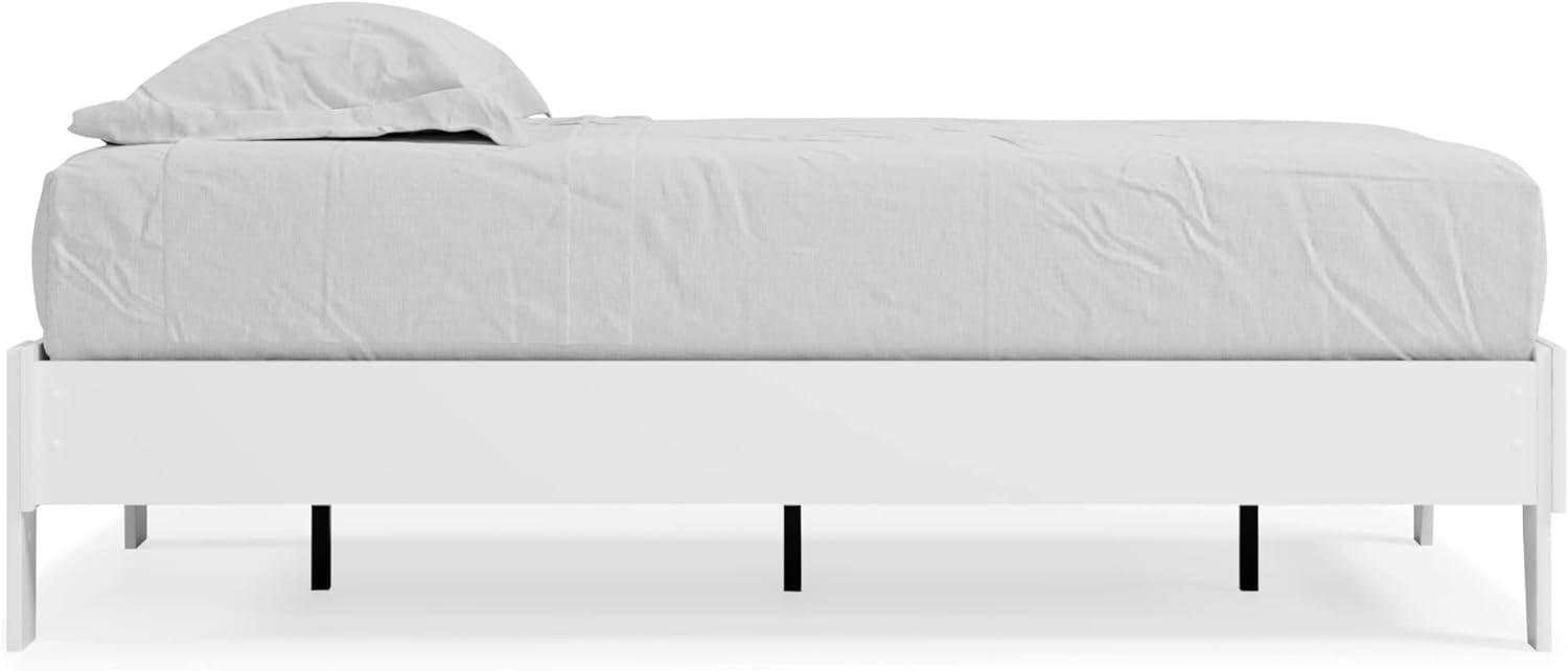 imageSignature Design by Ashley Socalle Casual Twin Platform Bed with Metal Slats No Box Spring Needed BlackWhite
