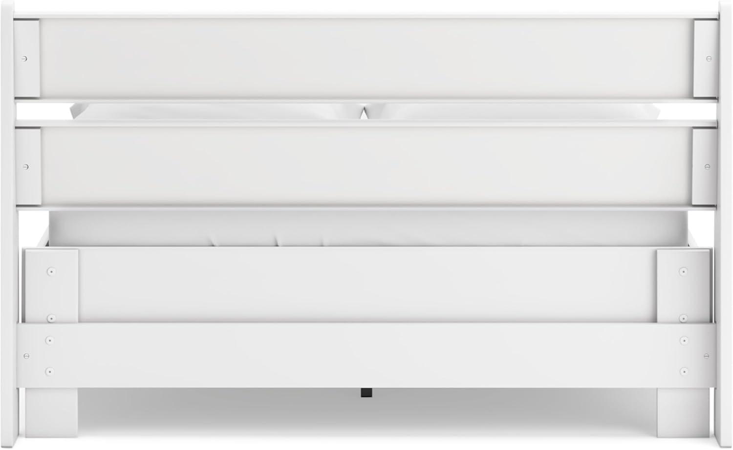 imageSignature Design by Ashley Socalle Casual Twin Platform Bed with Metal Slats No Box Spring Needed BlackWhite