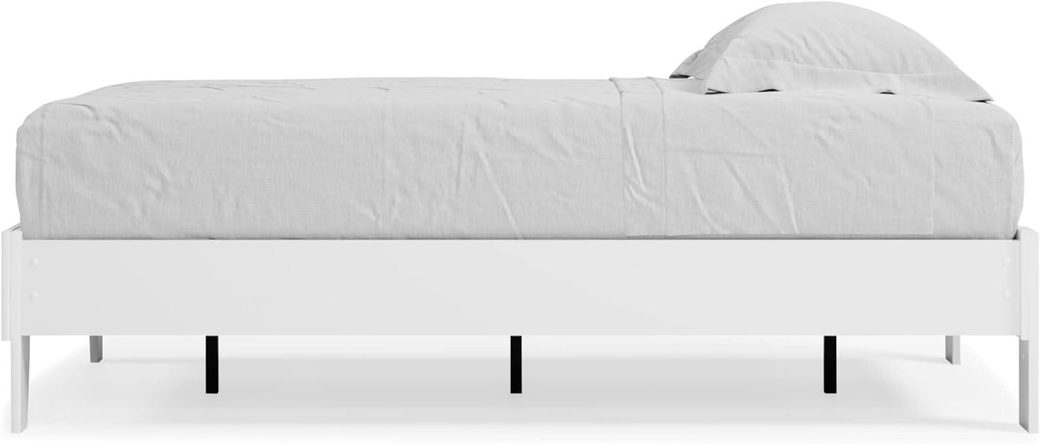 imageSignature Design by Ashley Socalle Casual Twin Platform Bed with Metal Slats No Box Spring Needed BlackWhite