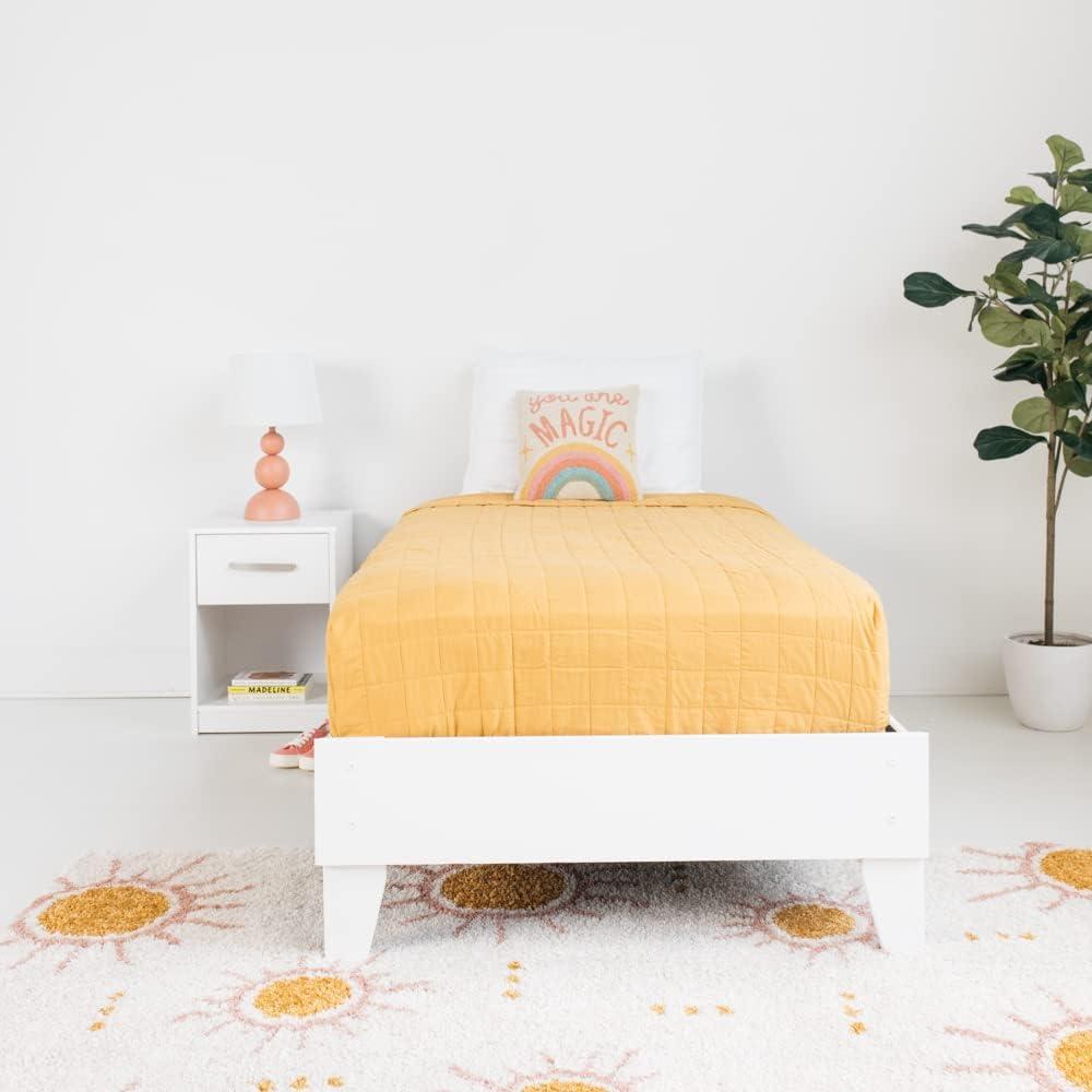 imageSignature Design by Ashley Socalle Casual Twin Platform Bed with Metal Slats No Box Spring Needed BlackWhite