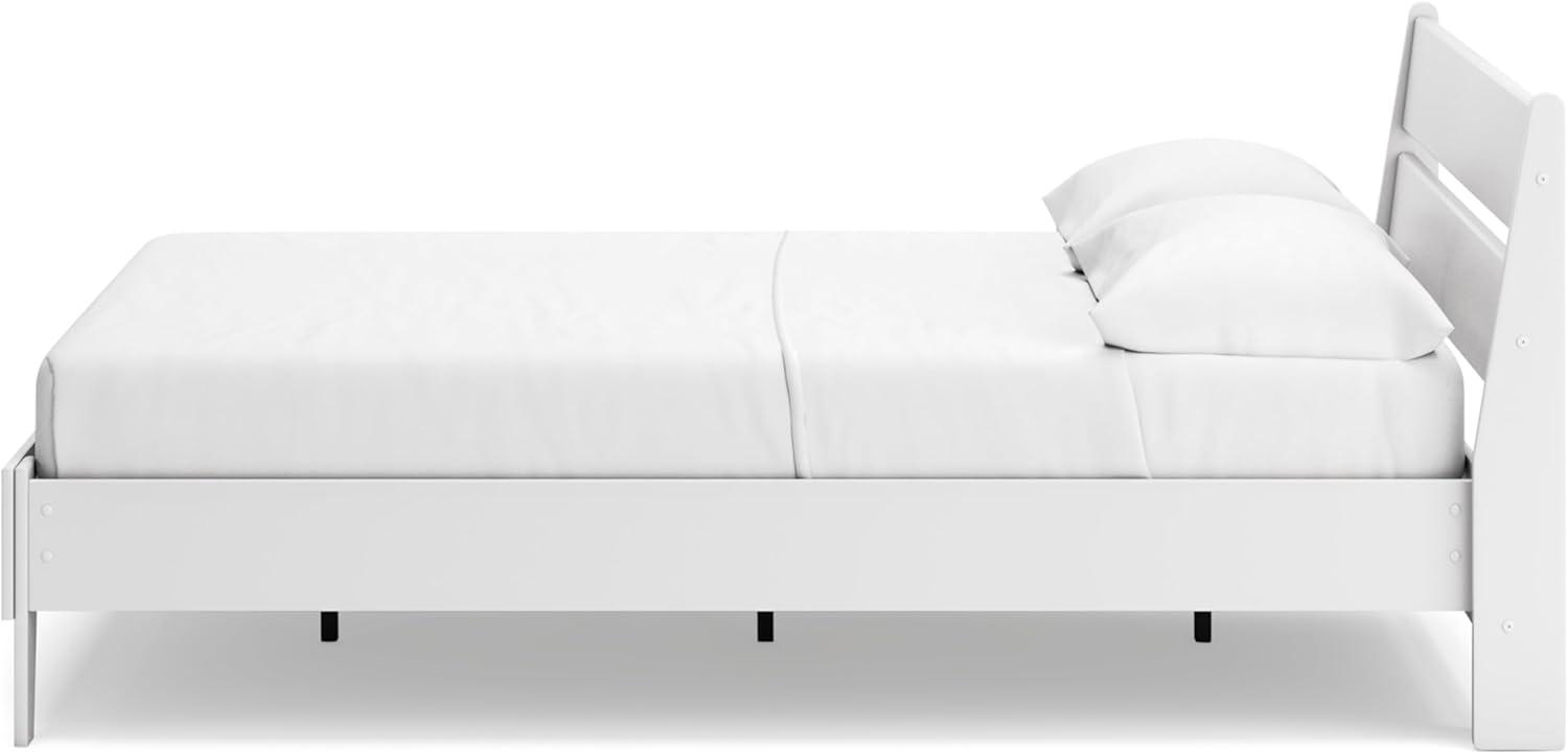 imageSignature Design by Ashley Socalle Casual Twin Platform Bed with Metal Slats No Box Spring Needed BlackWhite