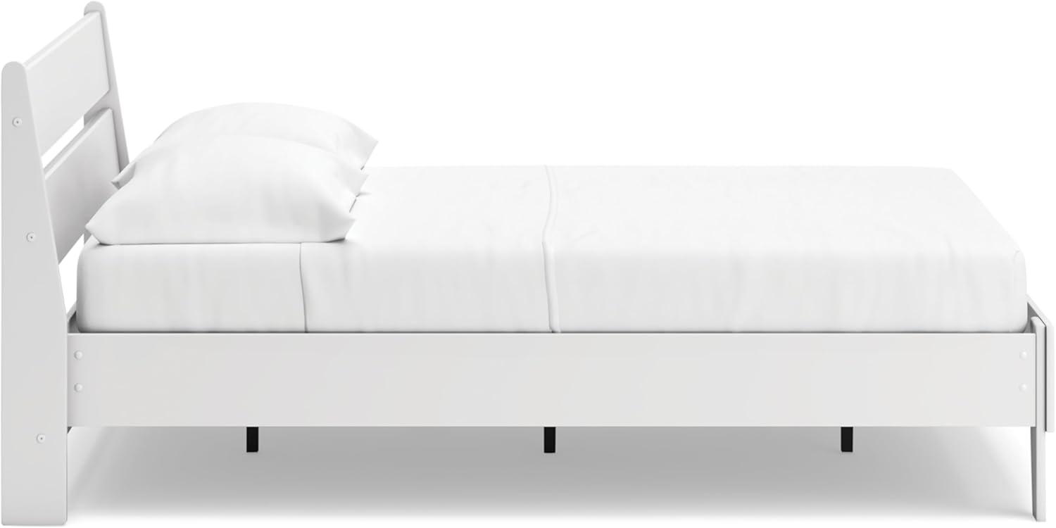 imageSignature Design by Ashley Socalle Casual Twin Platform Bed with Metal Slats No Box Spring Needed BlackWhite