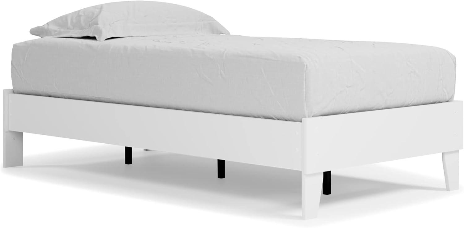 imageSignature Design by Ashley Socalle Casual Twin Platform Bed with Metal Slats No Box Spring Needed BlackWhite
