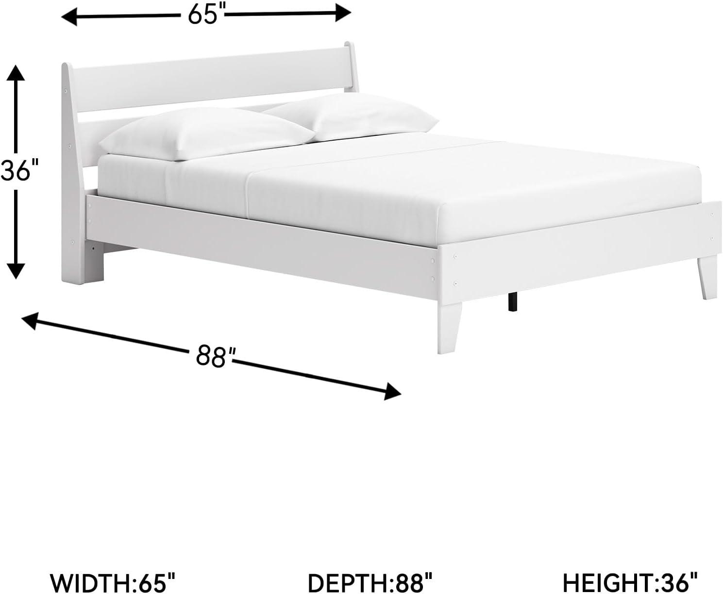 imageSignature Design by Ashley Socalle Casual Twin Platform Bed with Metal Slats No Box Spring Needed BlackWhite