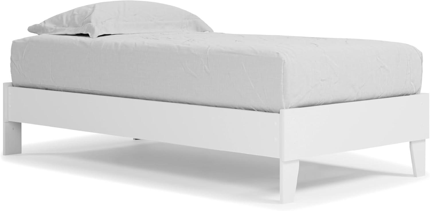 imageSignature Design by Ashley Socalle Casual Twin Platform Bed with Metal Slats No Box Spring Needed BlackWhite