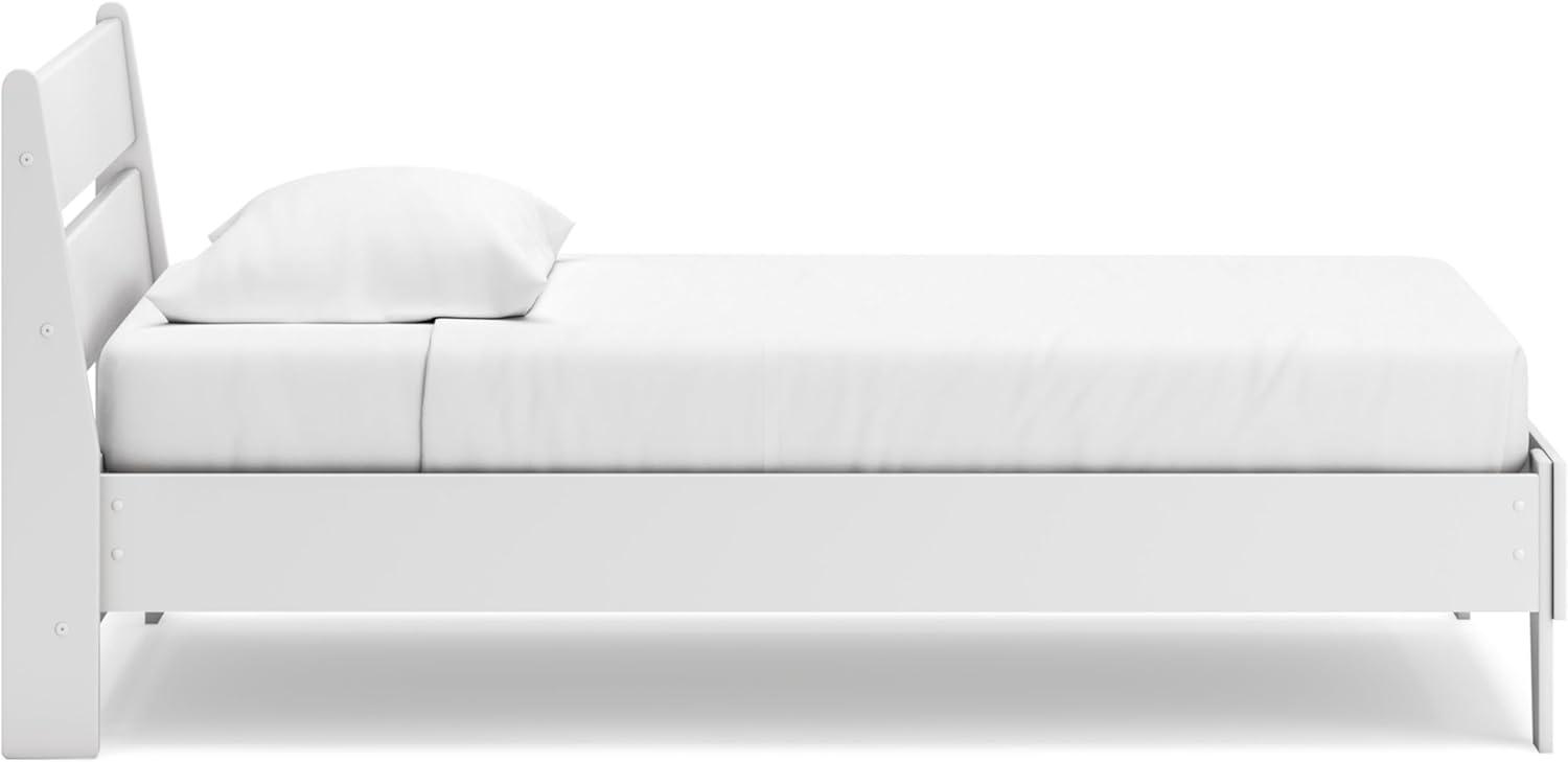 imageSignature Design by Ashley Socalle Casual Twin Platform Bed with Metal Slats No Box Spring Needed BlackWhite