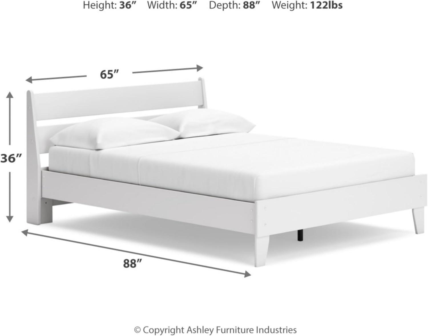 imageSignature Design by Ashley Socalle Casual Twin Platform Bed with Metal Slats No Box Spring Needed BlackWhite
