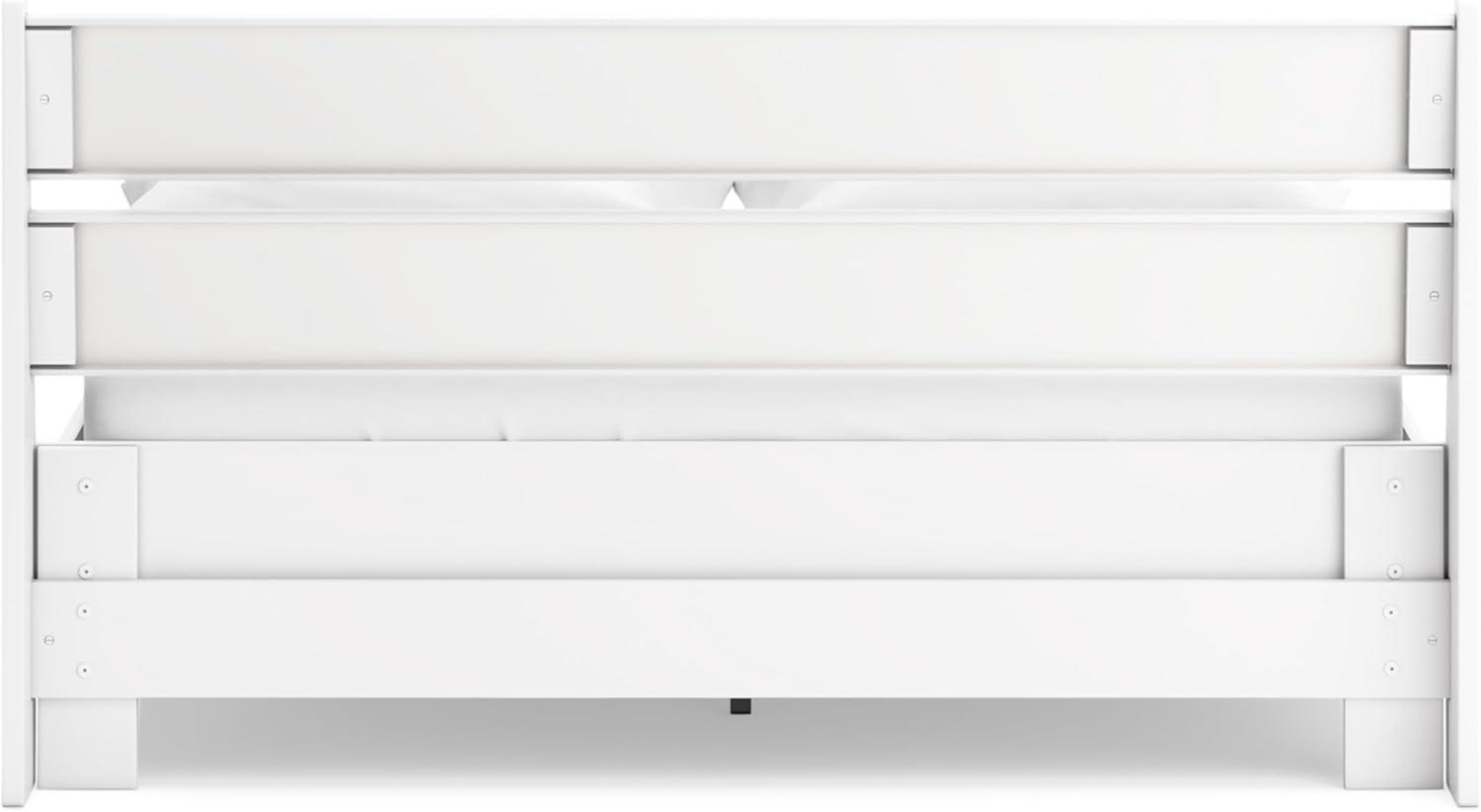 imageSignature Design by Ashley Socalle Casual Twin Platform Bed with Metal Slats No Box Spring Needed BlackWhite