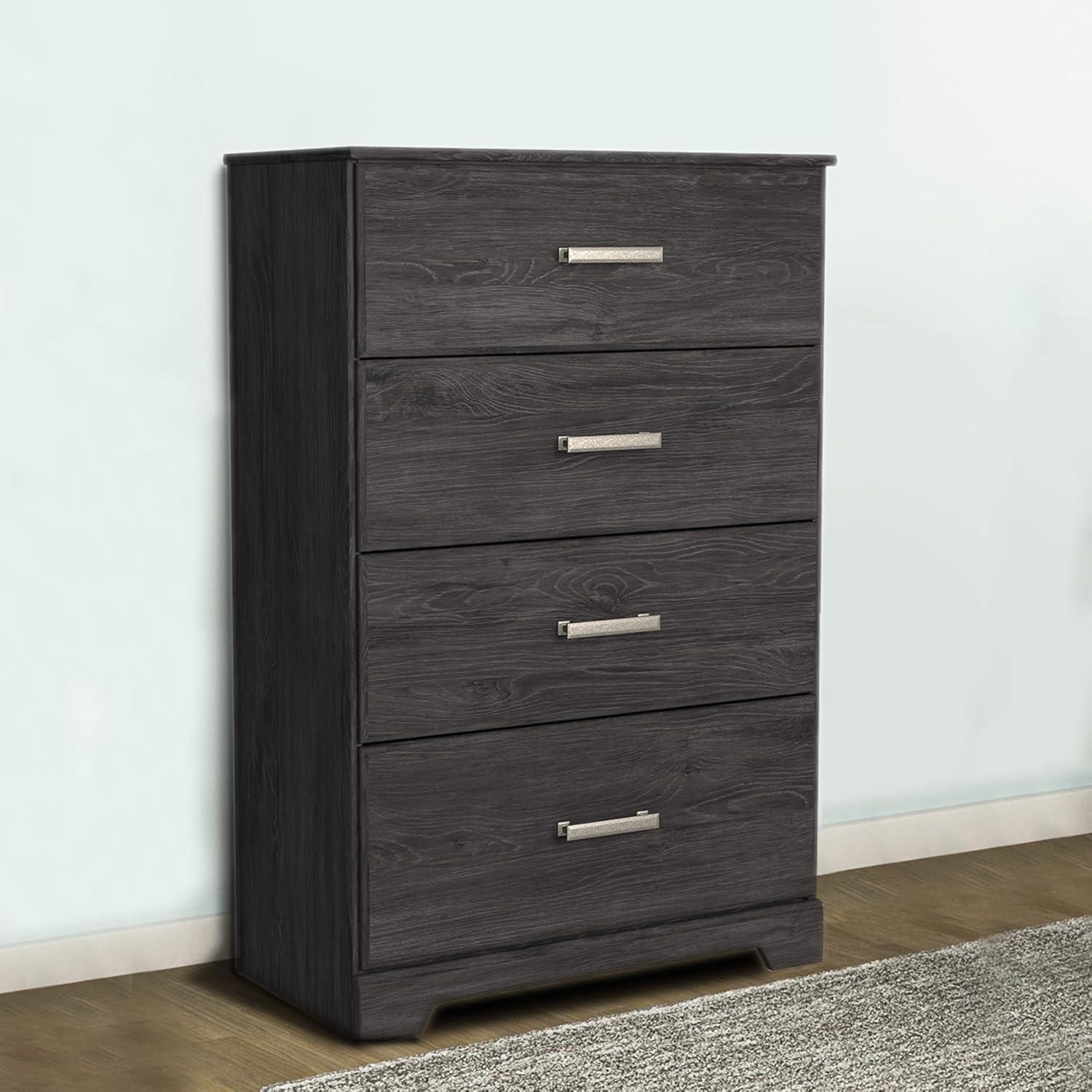 imageSignature Design by Ashley Stelsie Modern Scandinavian 6 Drawer Dresser WhitewashBlack