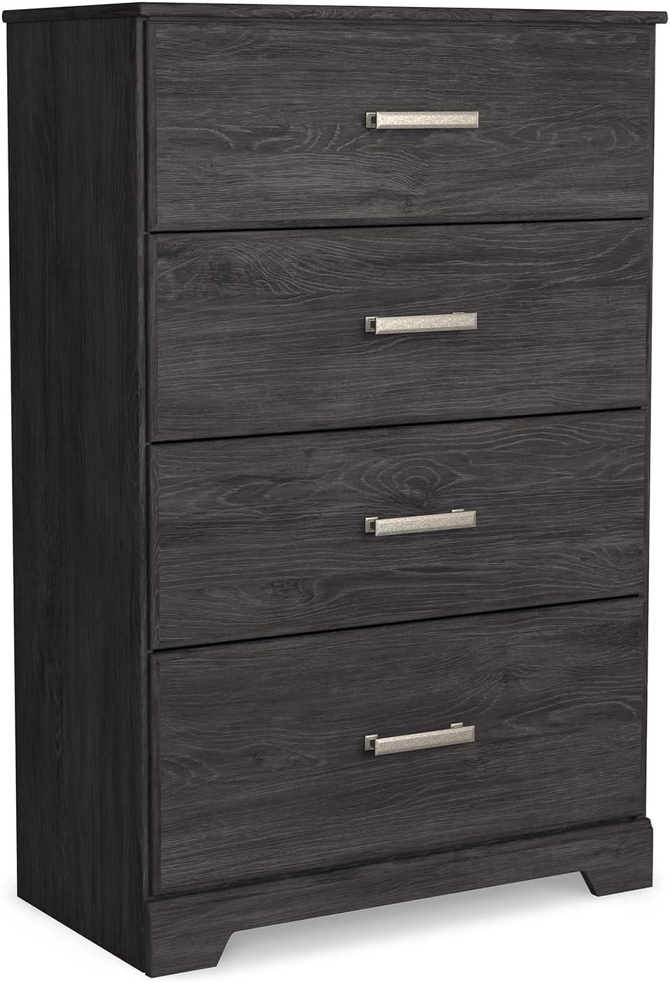 imageSignature Design by Ashley Stelsie Modern Scandinavian 6 Drawer Dresser WhitewashBlack