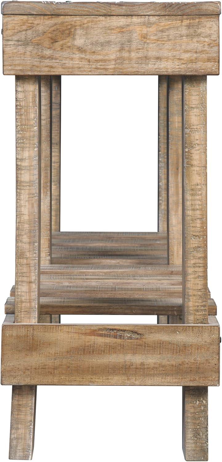 imageSignature Design by Ashley Susandeer Rustic Farmhouse Console Sofa Table BrownSusandeer