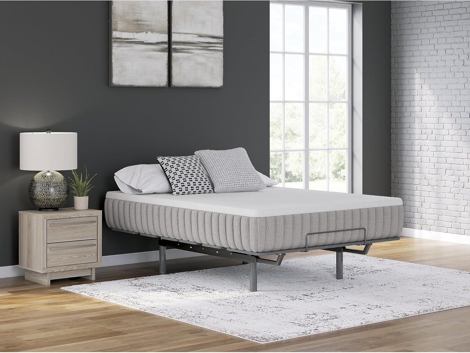 imageSignature Design by Ashley Terra Sleep Hybrid 12 Inch Latex Foam Medium Breathable Mattress with Pressure Relief Queen