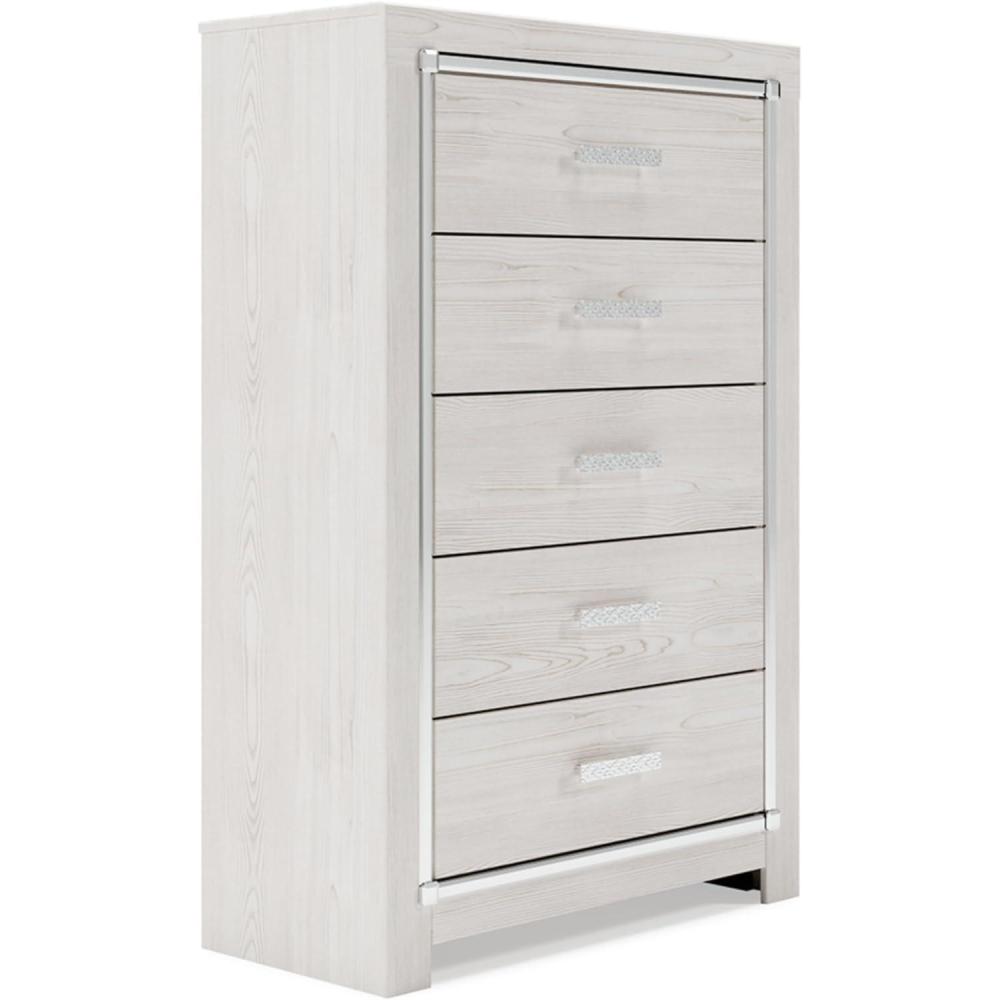 imageSignature Design by Ashley Altyra Contemporary 5 Drawer Chest WhiteWhite