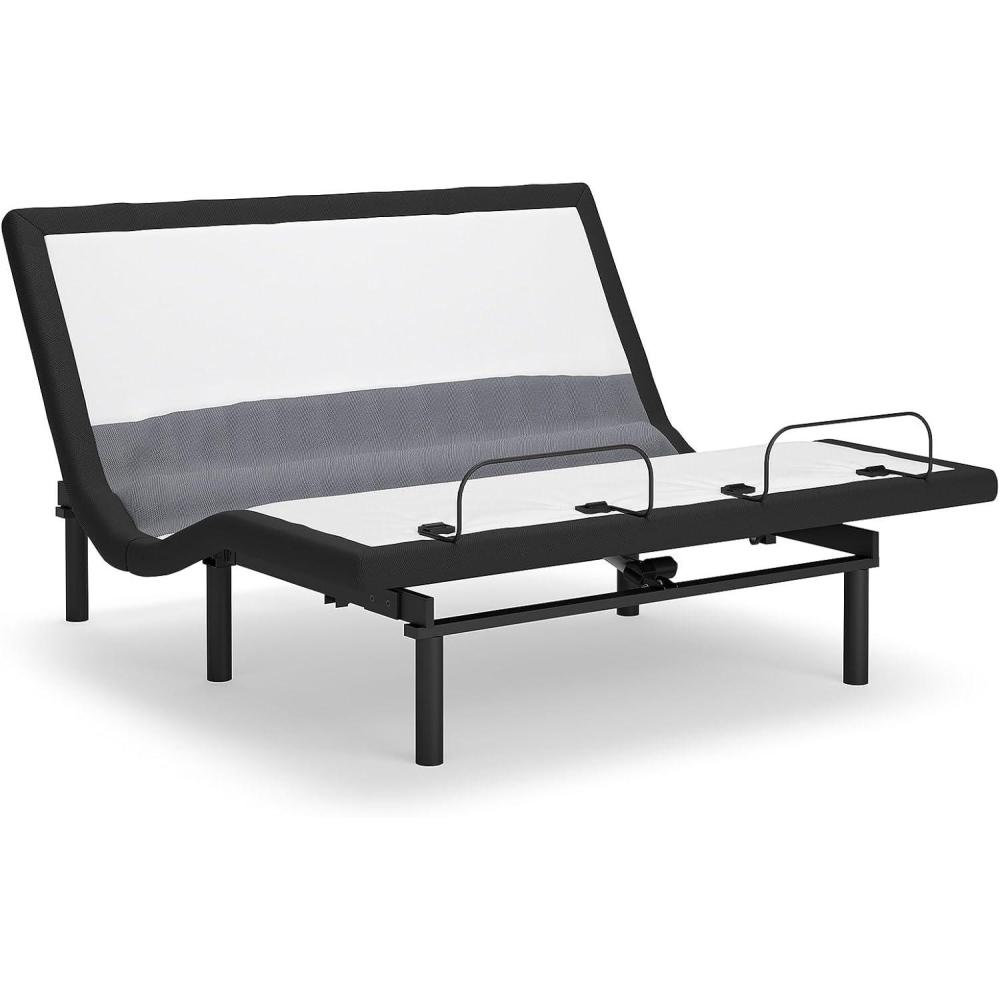 imageSignature Design by Ashley Best Base with Lumbar and Audio Traditional California King Adjustable Base with LED Lighting and Remote Control Gray